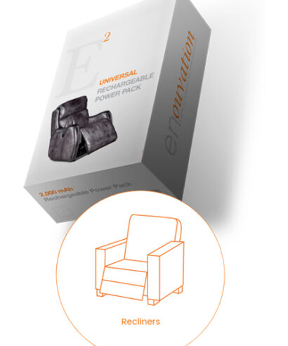 E2 Motor Power Pack. The E2 will give your Sofa with Power Headrests approximately 200 cycles and Recliner 400 cycles before having to recharge.