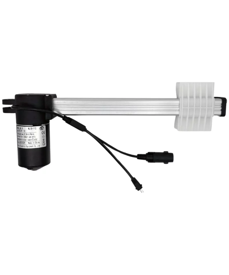 ML18-112 Genuine Mulin Linear Actuator. Specs: Input: DC 28V 1.5A, Duty Cycle: 0.5min ON, 4min OFF, Connection only to class II adaptor DC output