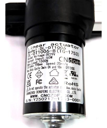 DL-DT1006-B CNdoer Linear Actuator Motor. Model number DL-DT1006-B. Will replace Model DL-DT1006A-054-05 and Model DL-DT1005-122 Replacement