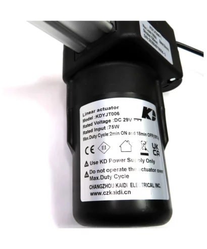KDYJT006-72 Kaidi Linear Actuator Motor Assembly. This is the genuine KDYJT006-72 linear actuator motor assembly, brand new unused