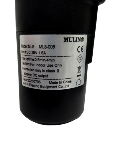 ML8-006 Mulin Linear Actuator. Compatibility: Replaces Mulin ML18-006, ML18-006A, & ML18-100. Stroke: 200mm (7.87 inches), Speed: 18mm/s