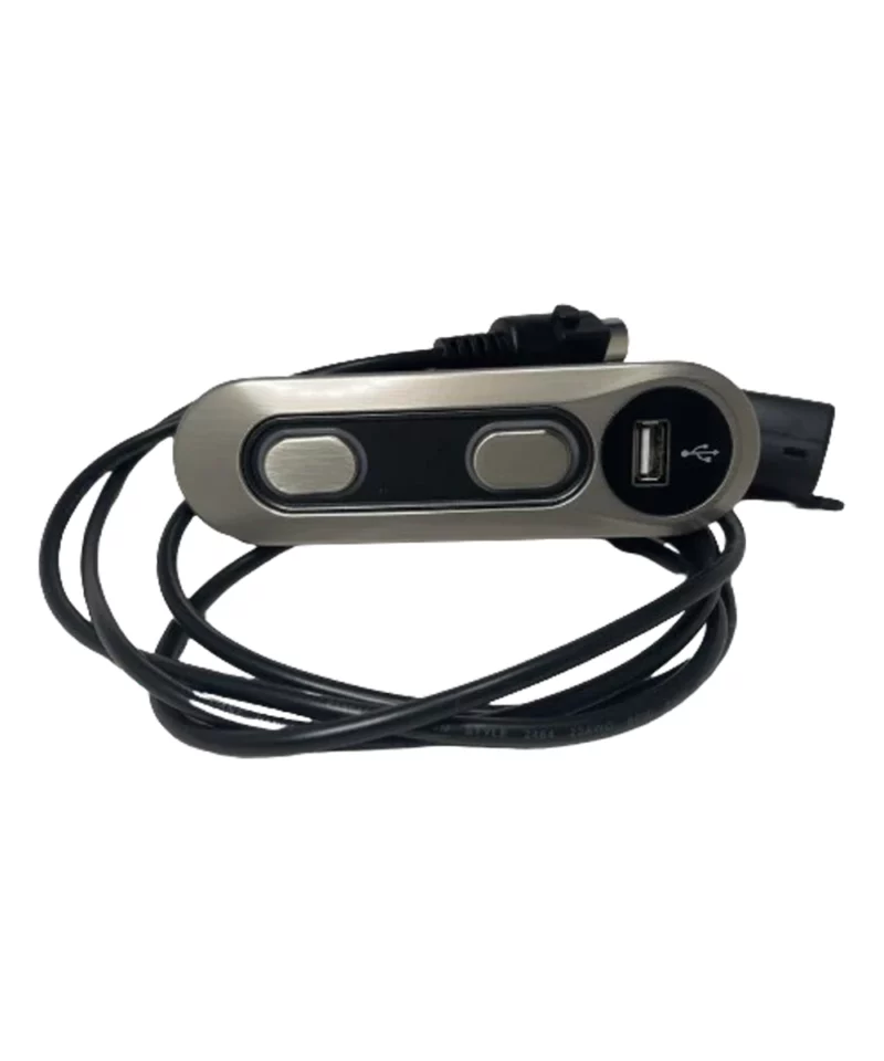 KDH127F-003 Kaidi Power Recliner Replacement 2-Button Control USB. Features: Input: 29 Vdc 2.0 A, USB Output 5.0 Vdc 1 USB @2.1 A, 5 pin male connector