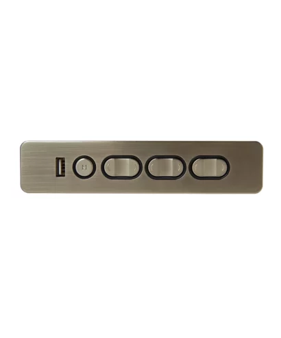 R22231010186 RMT 7-Button Recliner Switch with USB & 3-Plugs. It is suitable for recliners with 3 linear actuator motors, Brand: RMT, USB port output: 5V 1A