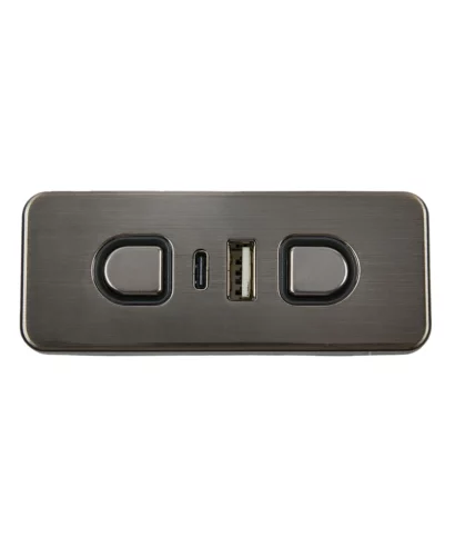 WPS2C10070 2-Button 5-Pin Dual Recliner Switch USB & Type C. Specs: Manufacturer Number: 23300290X000, Rated Voltage: 29V 2A, USB port output: 5V 2.1A