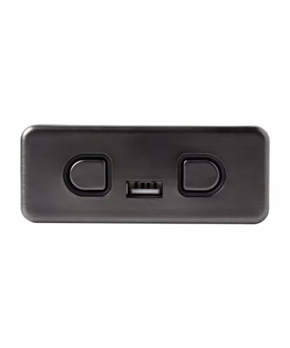 DL-SK-090-L-01 2-Button Left Side Unit Recliner Switch with USB. The switch It has two buttons that operate the up/down (open/close) of the chair