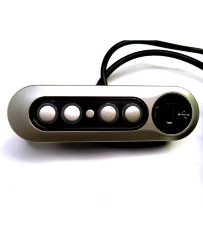 AC108-2MD1-2UQ03 Mulin 5-Button Recliner Switch USB & USB-C. Features: Standard 5-pin male plug for motor control & a female barrel plug for lighting power