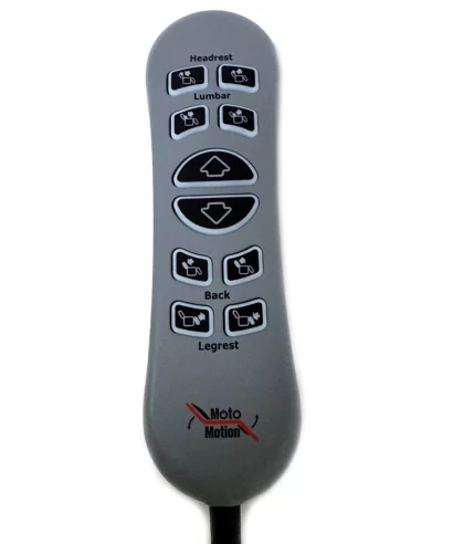 Original HHC HSW310 10-Button Remote for Power Lift Recliners. This genuine OEM part provides independent control for headrest, lumbar, and lift functions