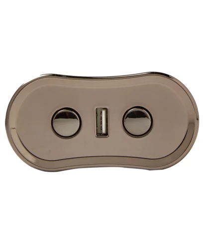 MLSK72-A1 Mulin Switch 2-Button Power Recliner Switch with USB. USB charging port & (5V/2A), 5-pin plug. Direct fit for power recliners & lift chairs.