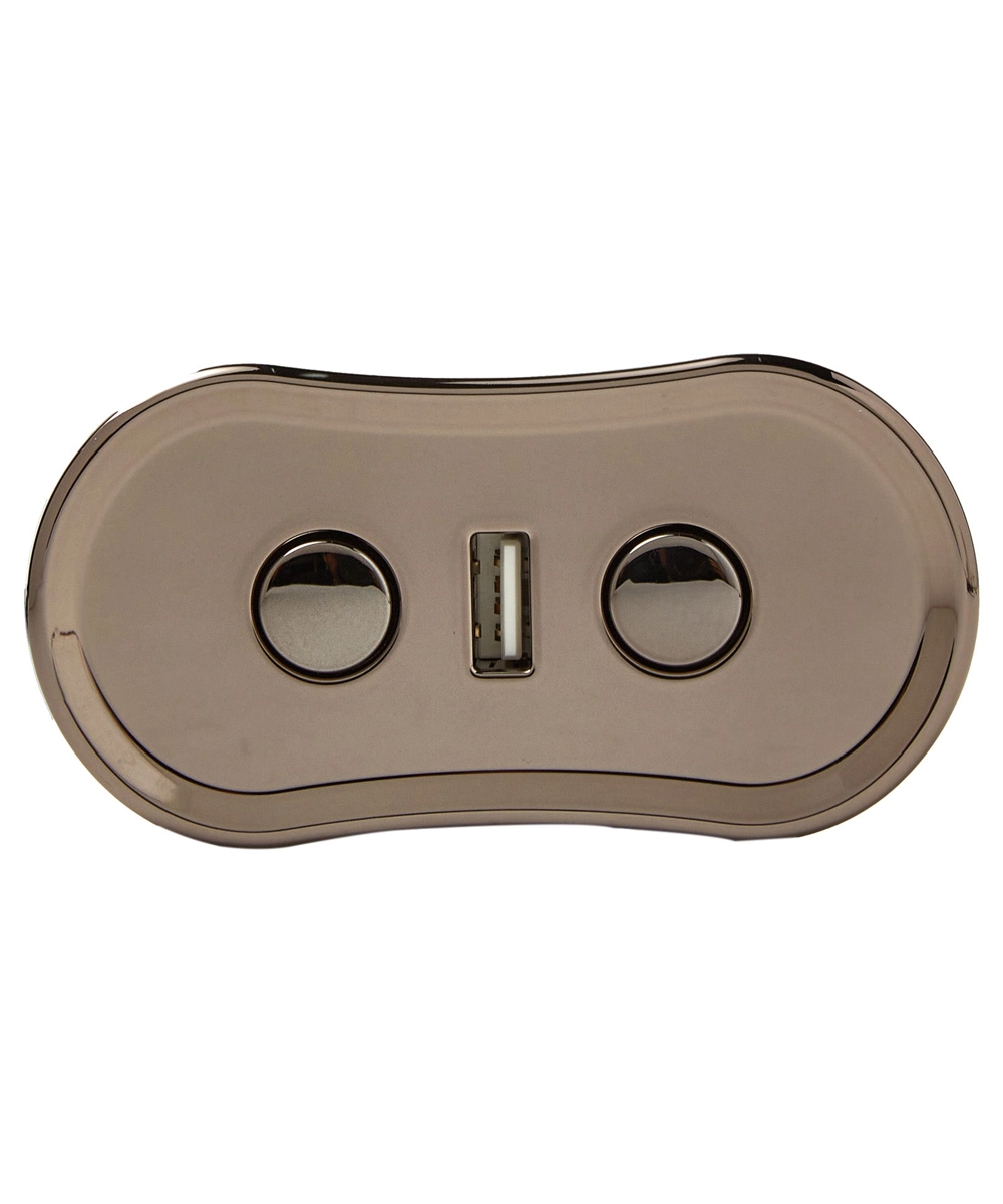 TC076SWTH-A MLSK72-A1 Mulin Switch 2-Button Power Recliner Switch with USB. USB charging port & (5V/2A), 5-pin plug. Direct fit for power recliners & lift chairs.