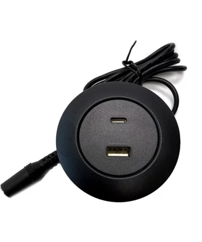 JLDP.15.201.001 Recessed Dual USB-A & USB-C Charging Port. Replacement for JLDP.15.201.001. Female 1-pin connection for recliners & motion furniture
