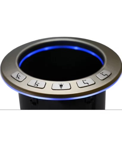 CHB R2ULBA 01 MW  Power Recliner Cup Holder with USB & Light. Compatible with Southern Motion and Parker Living furniture. Finished in silver